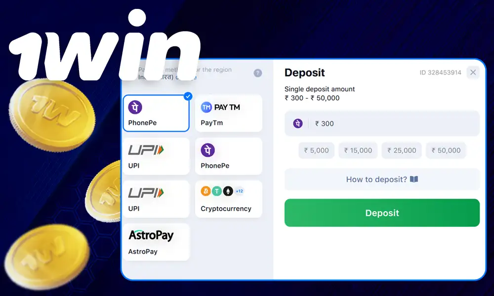 1win Deposits in India
