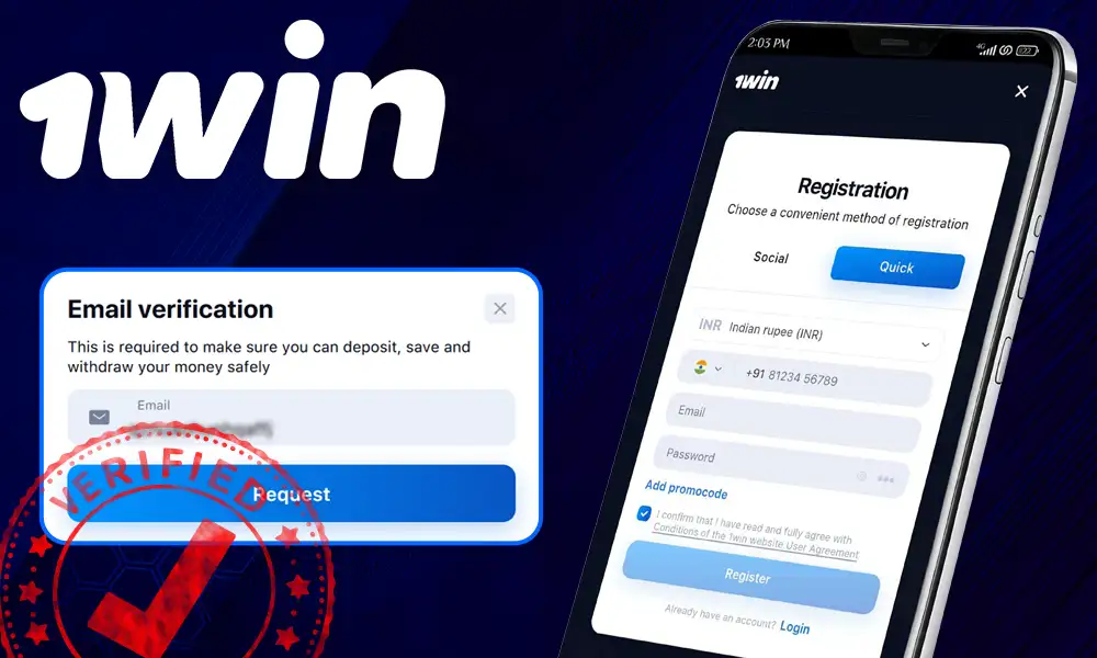 How to create an account in the 1win app