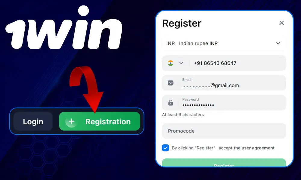 How to create an account with 1Win India